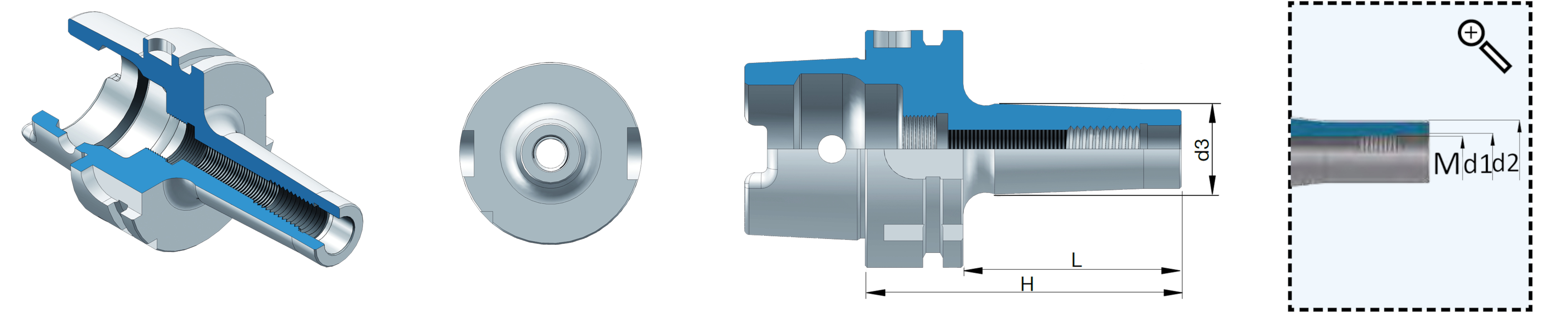 Porta testine filettate tipo CPY