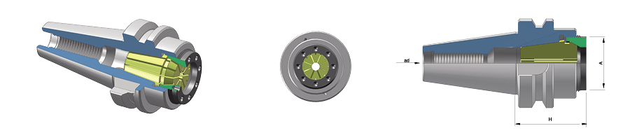 portapinza ER extracorto BT40